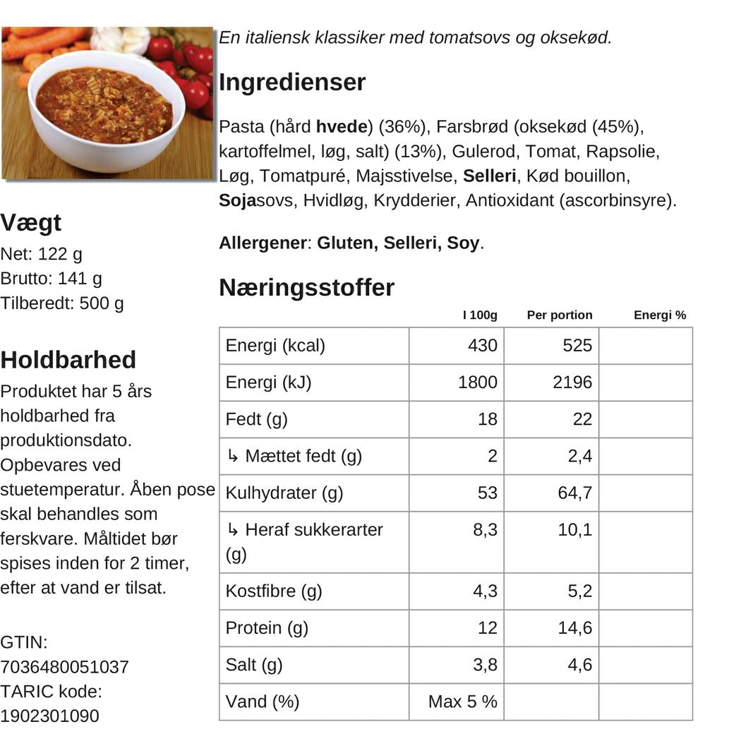 Real Turmat Pasta Bolognese