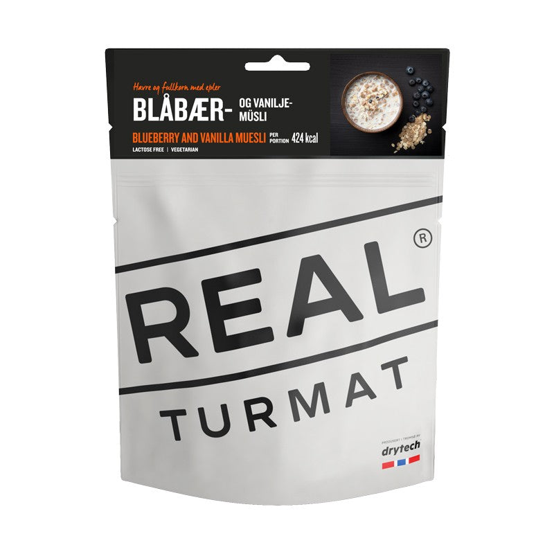 Real Turmat Blåbær og Vanilje Müsli