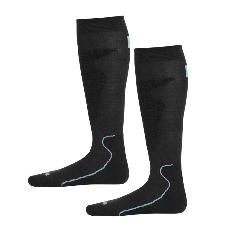 ASIVIK Ski Sock Warm SolidBlue, 2-pack