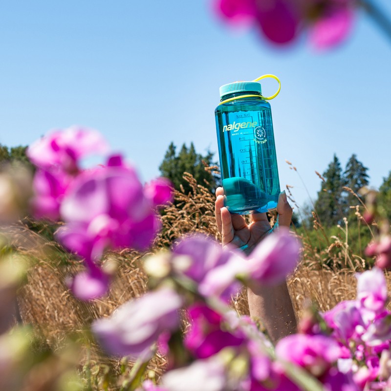 Nalgene Wide Mouth Sustain drikkedunk 1 L - Blå Cerulean