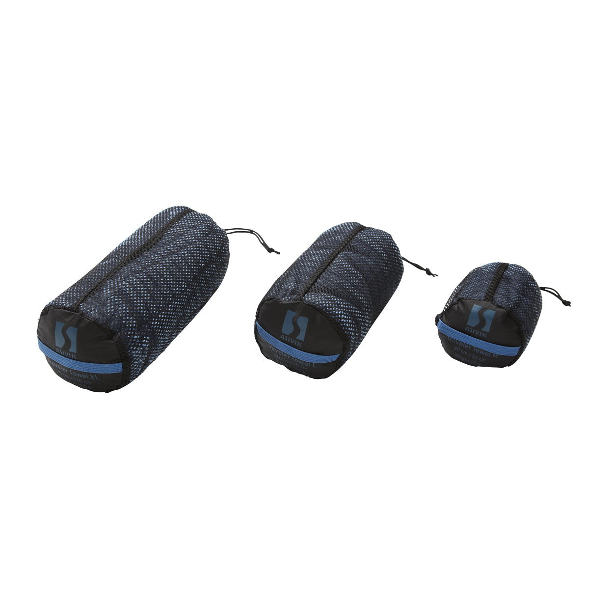Asivik Travel Microfiberhåndklæde, M, 40 x 65 cm (Blå)