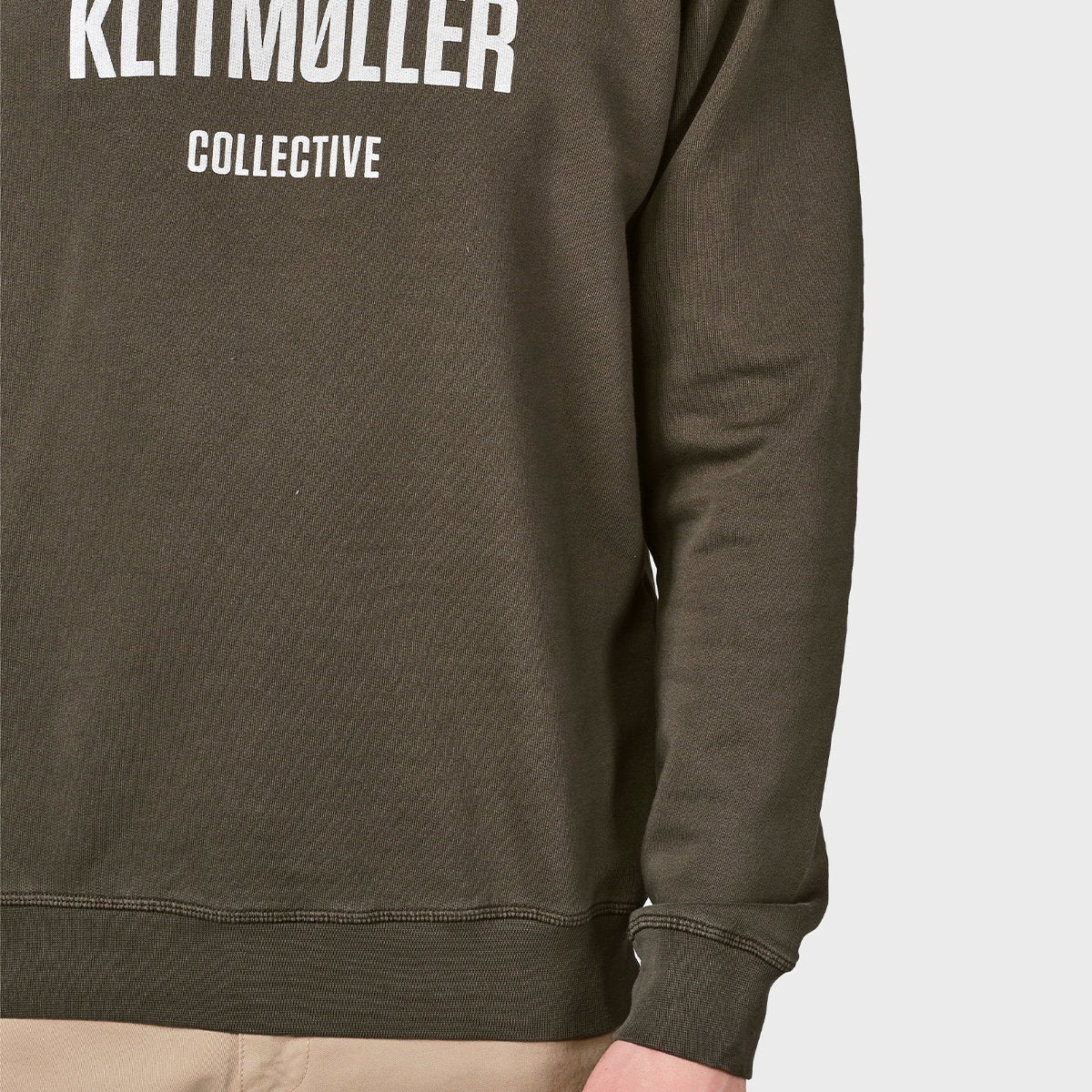 Klitmøller Collective Logo Crew, herre (Olive)