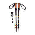 Warmpeace Hiker vandrestave, 105-135 cm (Black Yellow)
