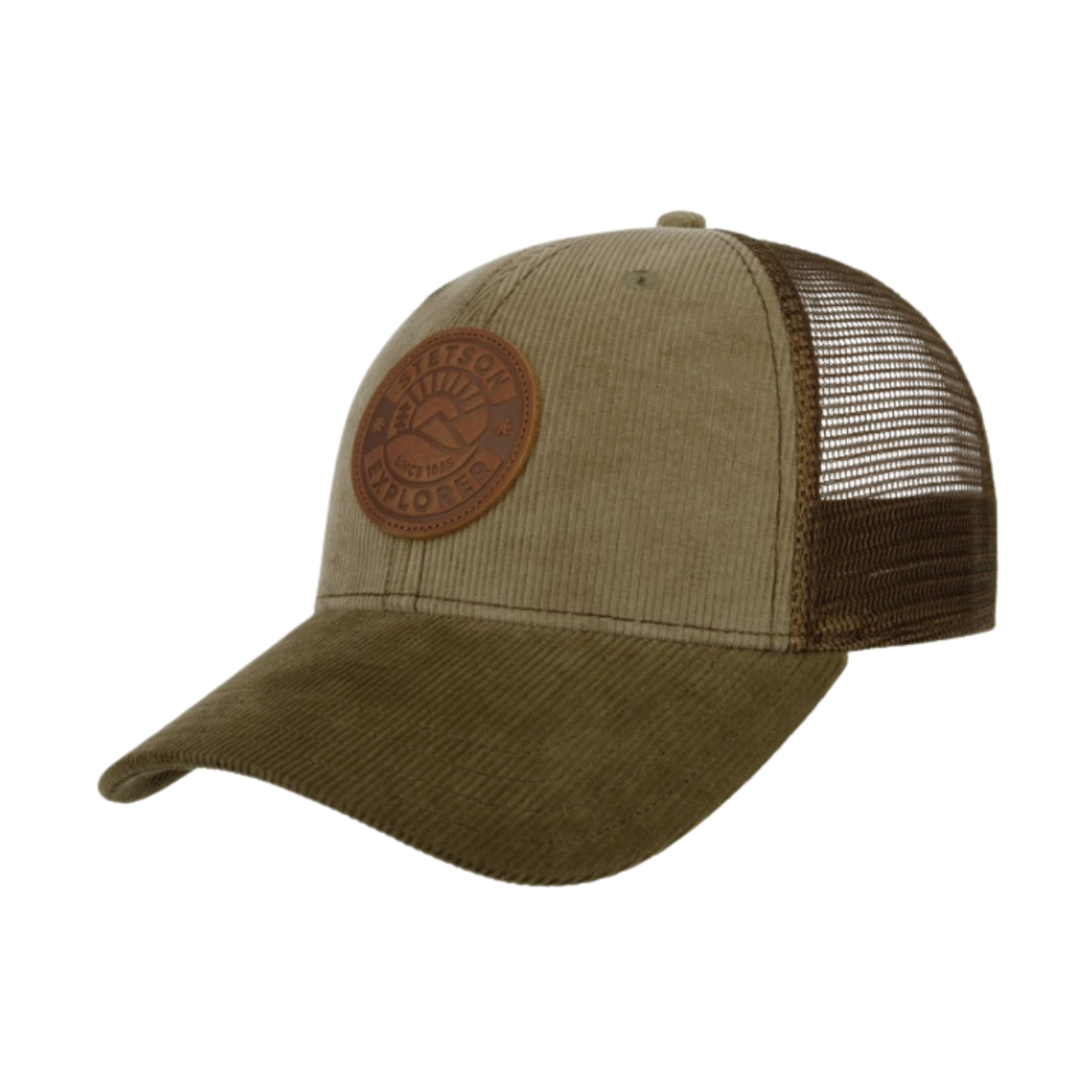 Stetson Leather Patch kasket (Light Green Khaki)