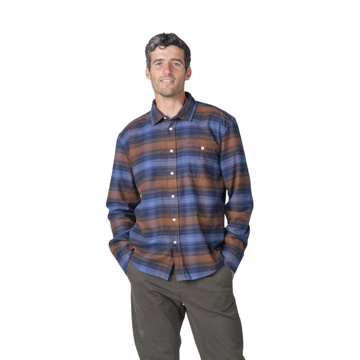 Klitmøller Collective Bobby Shirt, herre (Navy Rust Check)