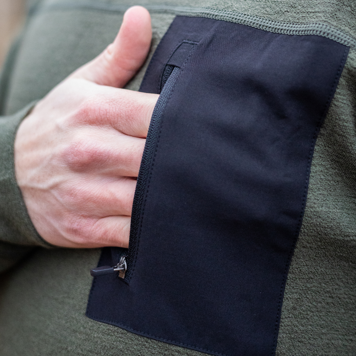 Asivik Rold Wool Crew trøje, herre (Pine Green)