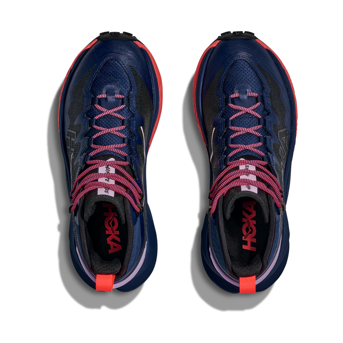 HOKA Mafate Hike vandrestøvler, dame (Midnight Blue / Neon Flame)