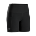 Arc'teryx Essent HighRise Utility shorts, 6", dame (Black)