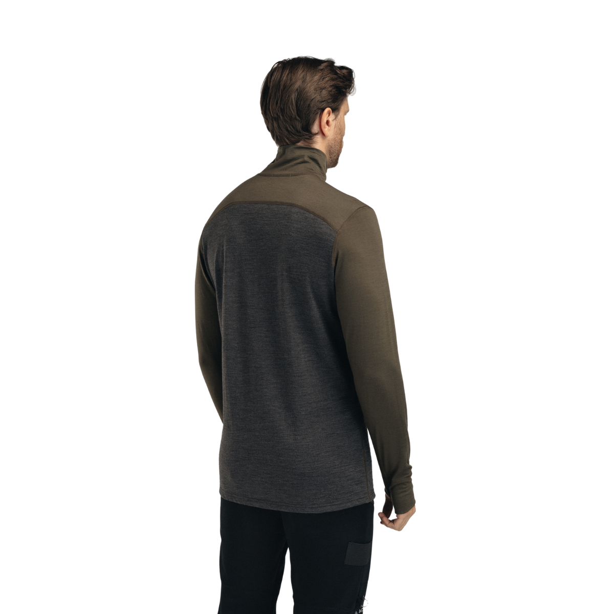Aclima LightWool 180 Polo w/Zip merinotrøje, herre (Tarmac Marengo)