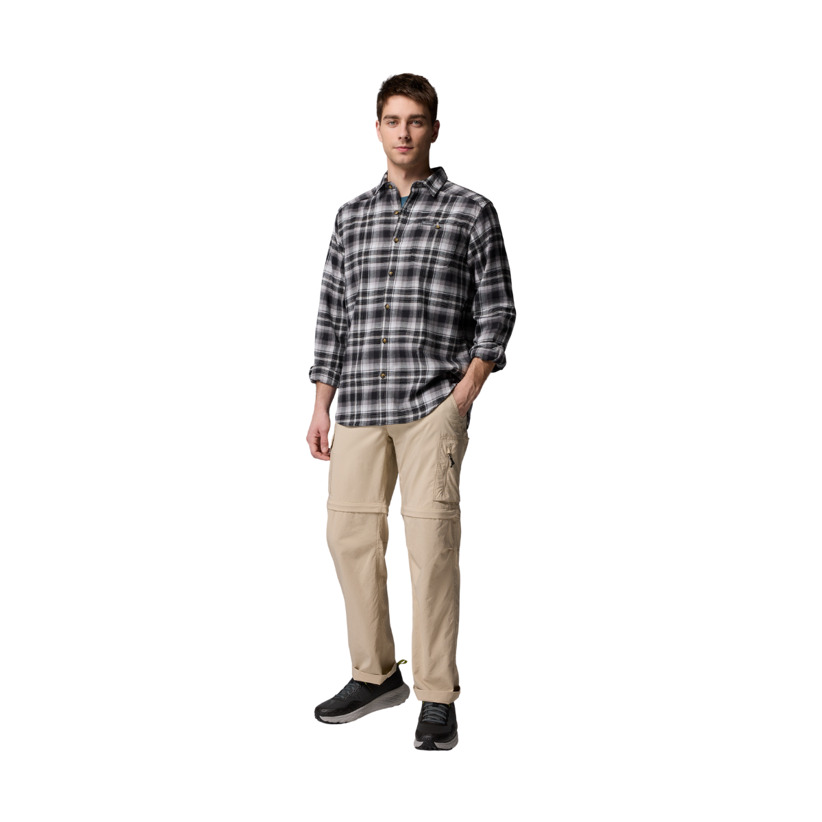 Columbia Cornell Woods Flannel skjorte, herre (Black Tartan)