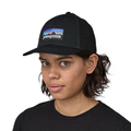Patagonia P-6 Logo LoPro Trucker Hat (Black)