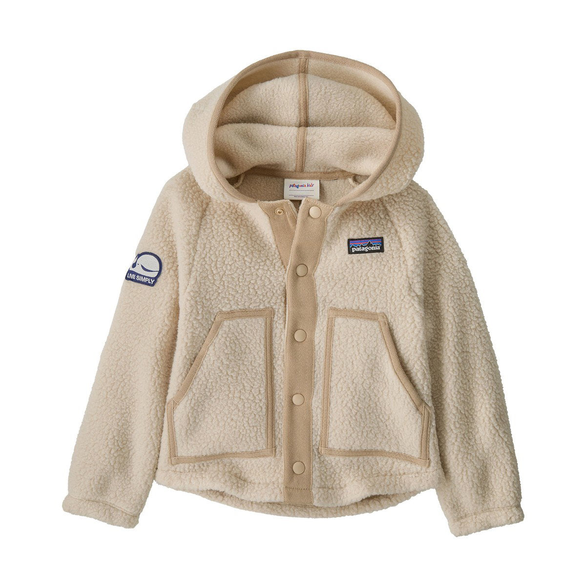 Patagonia Retro Pile, baby (Live Simply Whale Patch: Dark Natural)