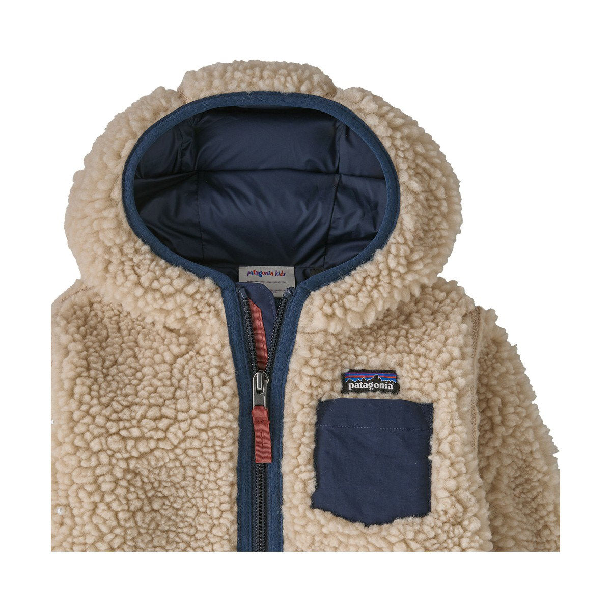 Patagonia Retro-X Hoody fleece, baby (Dark Natural W/New Navy)