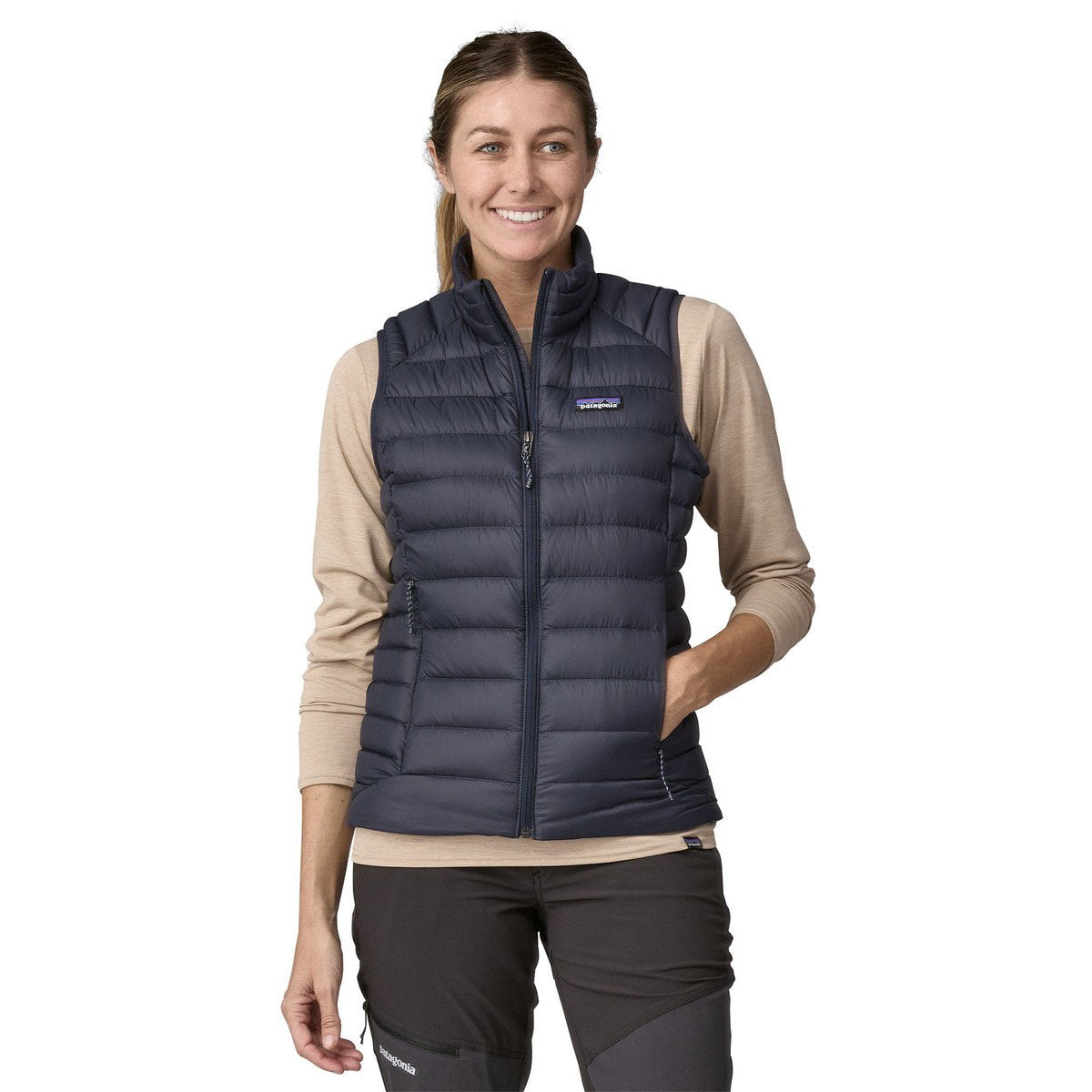 Patagonia Down Sweater Vest Ripstop-nylon, dame (Smolder Blue)