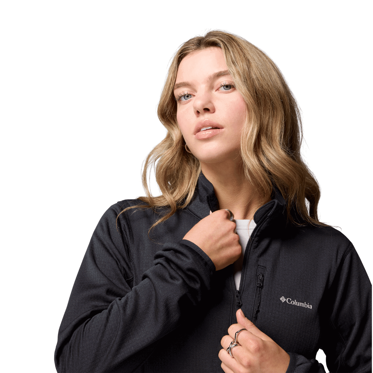 Columbia Essential Hike Grid fleece, dame (Black)