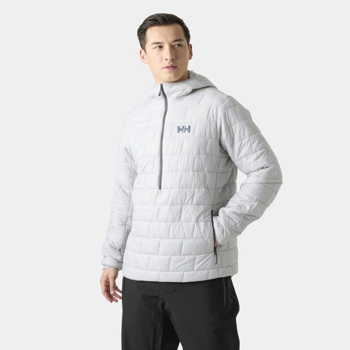 Helly Hansen Lifaloft Pullover Hood dunjakke, herre (Grey Fog)