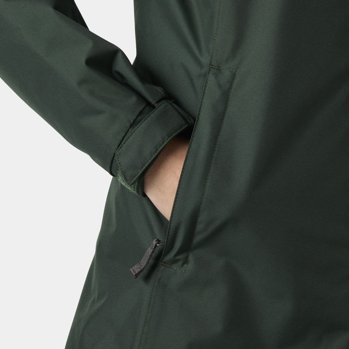 Helly Hansen Long Belfast Winter Regnfrakke, dame (Dark Jungle)