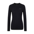 Falke Wool-Tech Long-Sleeve Trøje uldundertrøje, dame (Black)