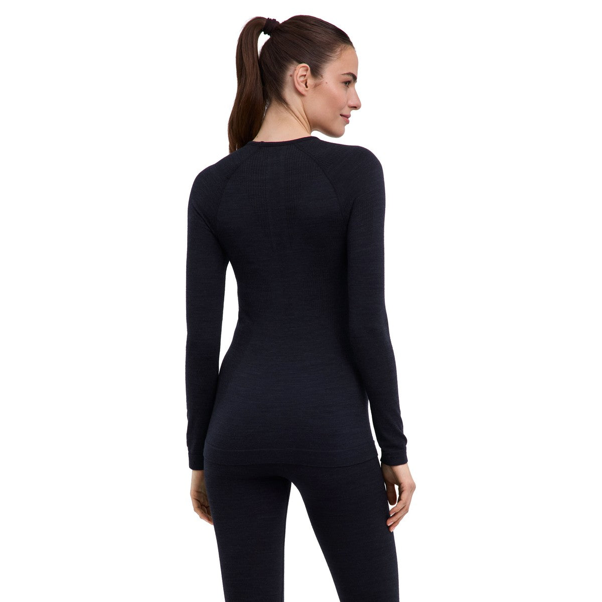 Falke Wool-Tech Long-Sleeve Trøje uldundertrøje, dame (Black)