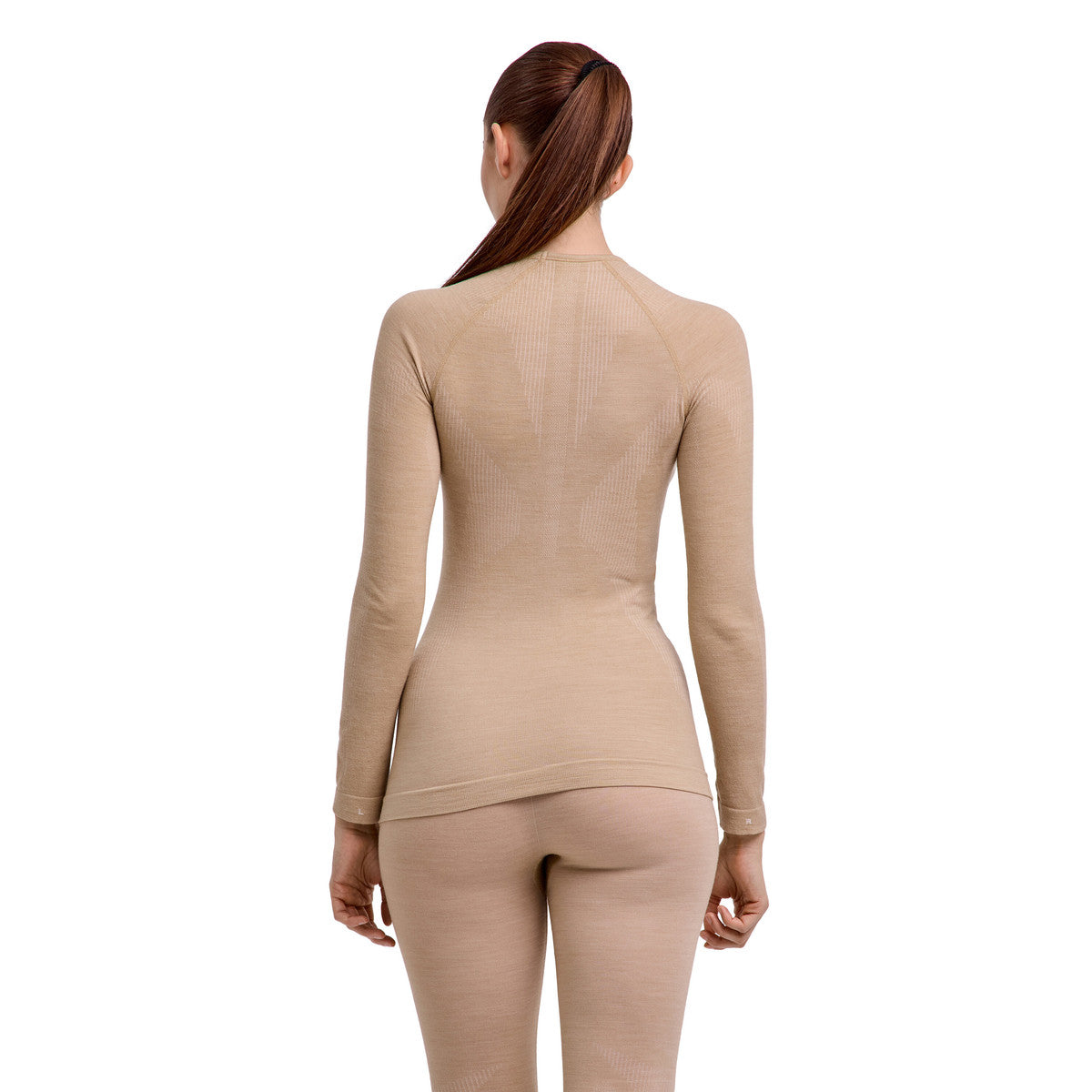 Falke Wool-Tech Long-Sleeve uldundertrøje, dame (Straw)