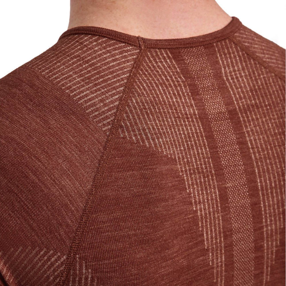 Falke Wool-Tech Long-Sleeve Trøje uldundertrøje, herre (Chestnut)