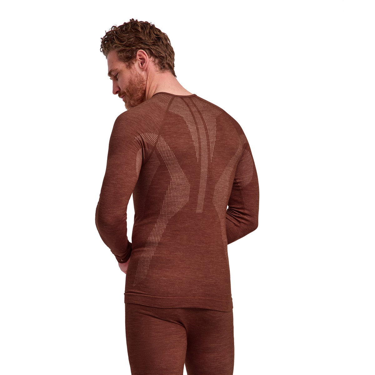 Falke Wool-Tech Long-Sleeve Trøje uldundertrøje, herre (Chestnut)