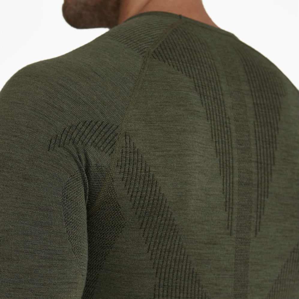 Falke Wool-Tech Long-Sleeve uldundertrøje, herre (Olive)