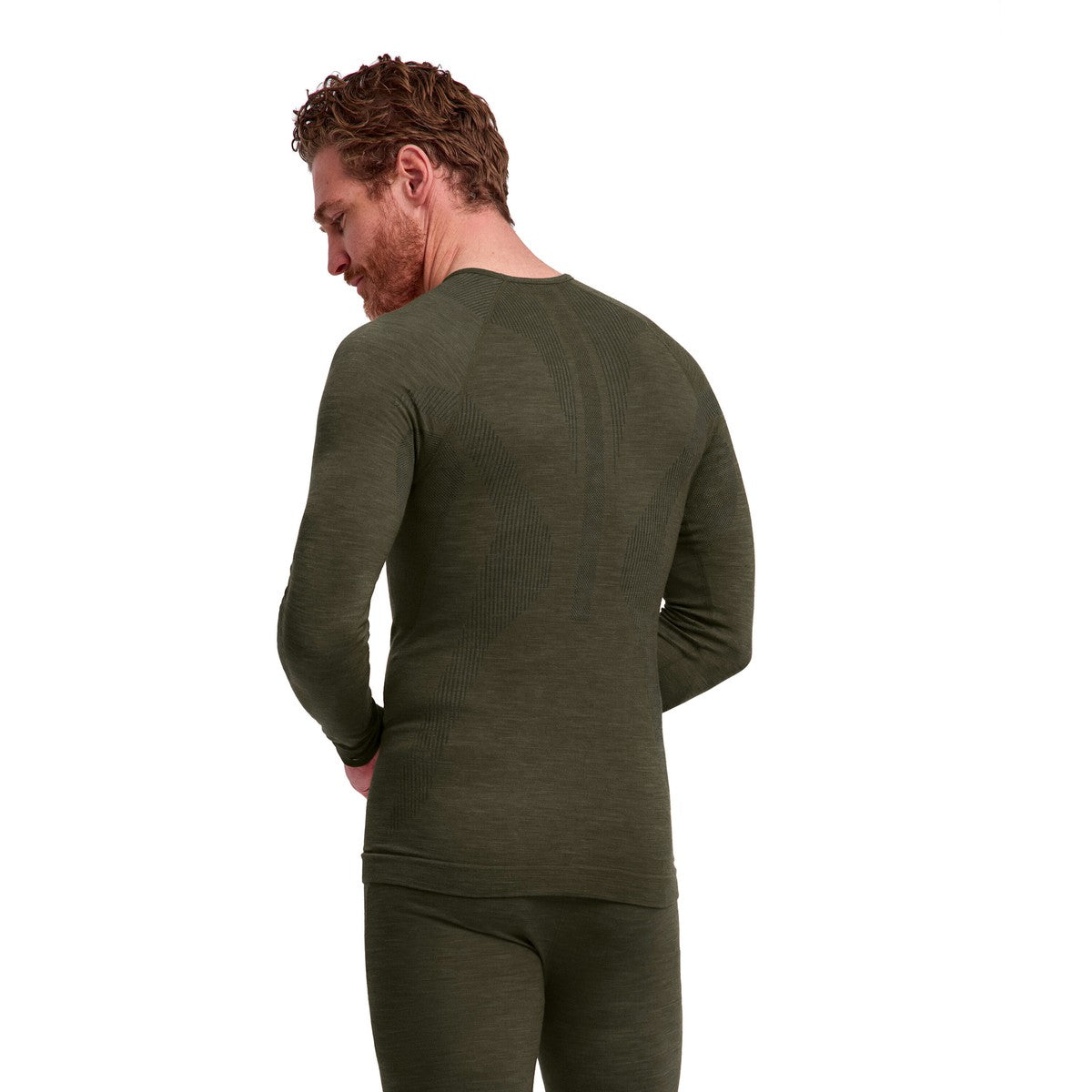 Falke Wool-Tech Long-Sleeve uldundertrøje, herre (Olive)