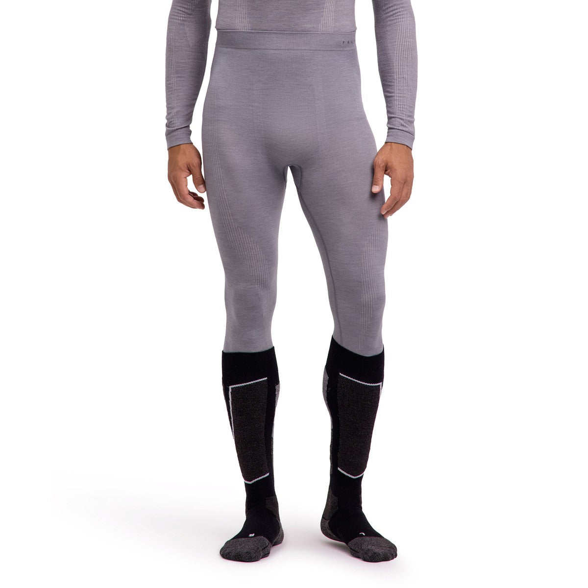 Falke Wool-Tech Long Tights uldundertøj, herre (Grey Heather)