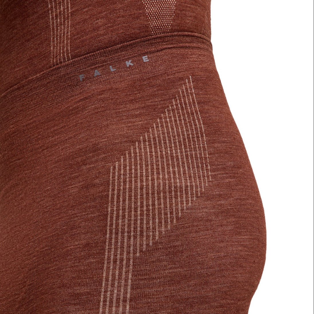 Falke Wool-Tech Long Tights uldundertøj, herre (Chestnut)