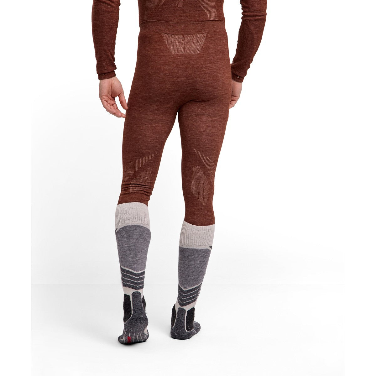 Falke Wool-Tech Long Tights uldundertøj, herre (Chestnut)