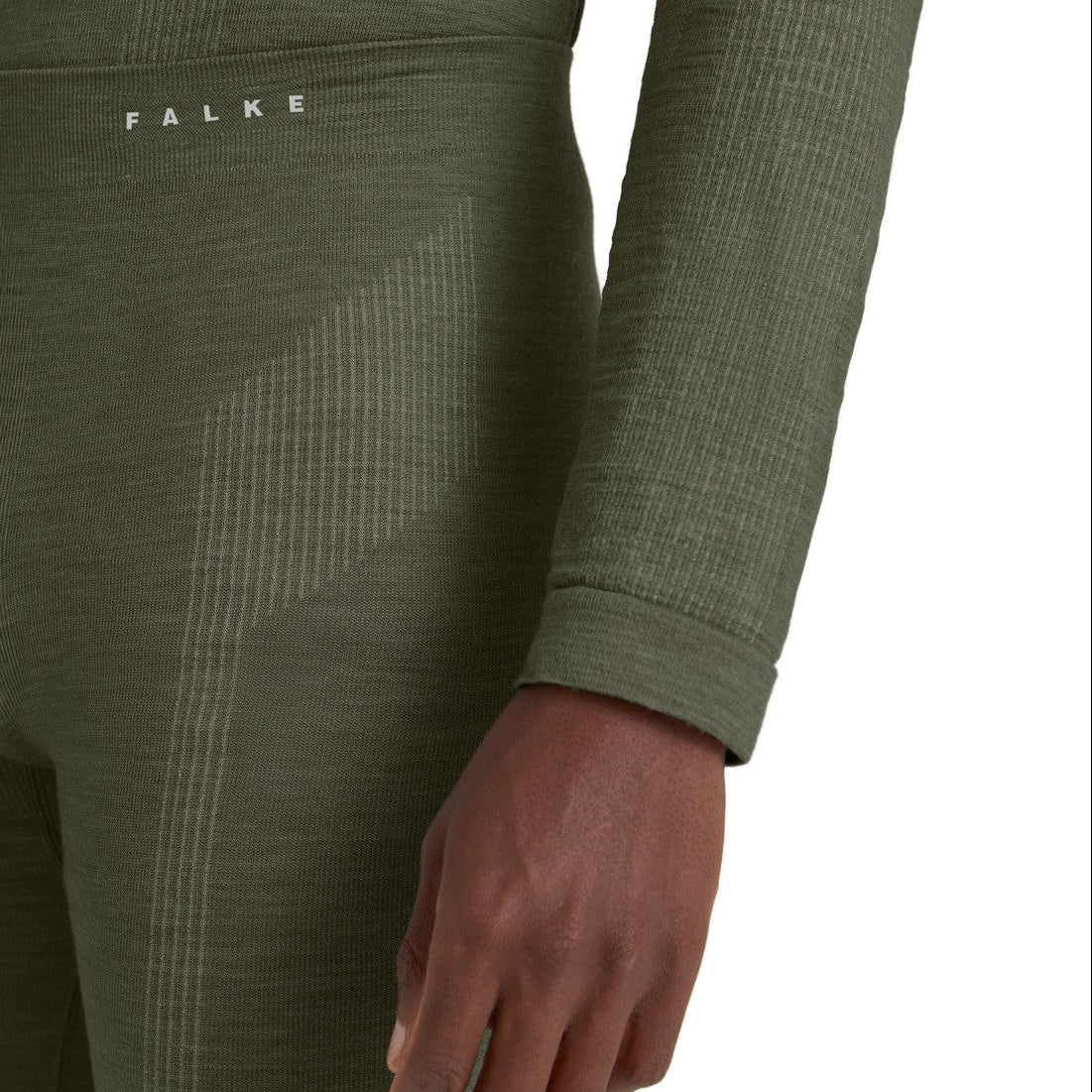 Falke Wool-Tech Long Tights uldundertøj, herre (Olive)