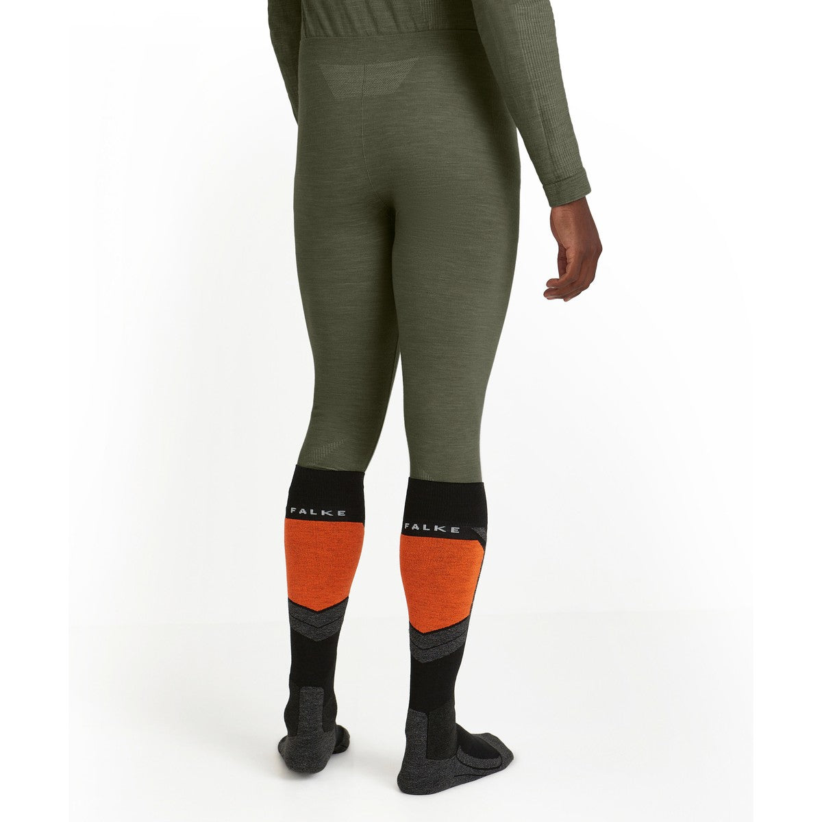 Falke Wool-Tech Long Tights uldundertøj, herre (Olive)