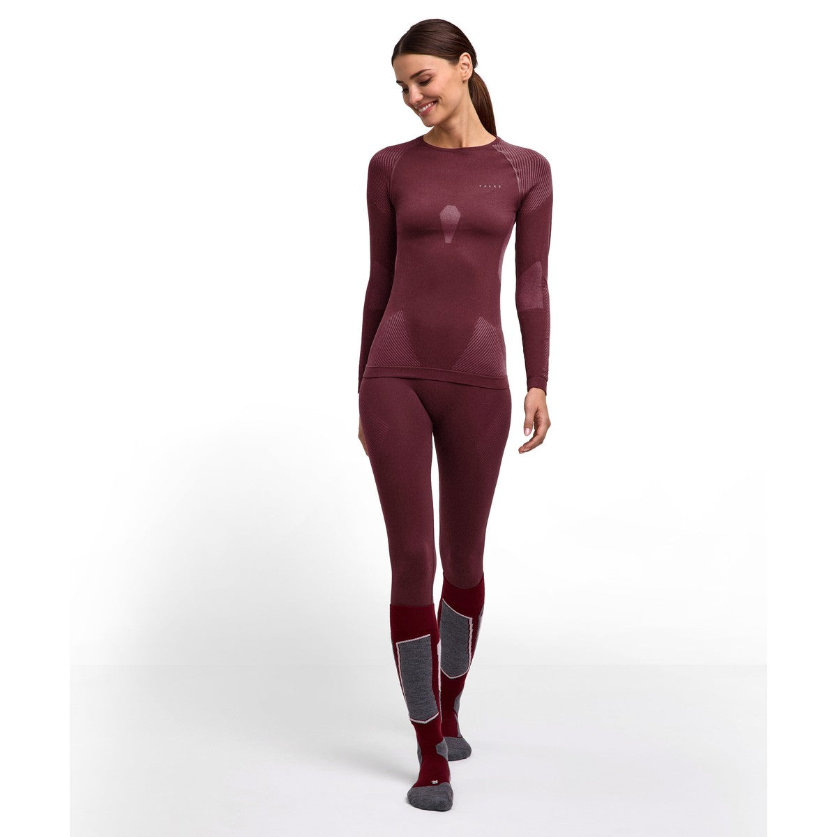 Falke Warm Long-Sleeve Trøje, dame (Mahogany)