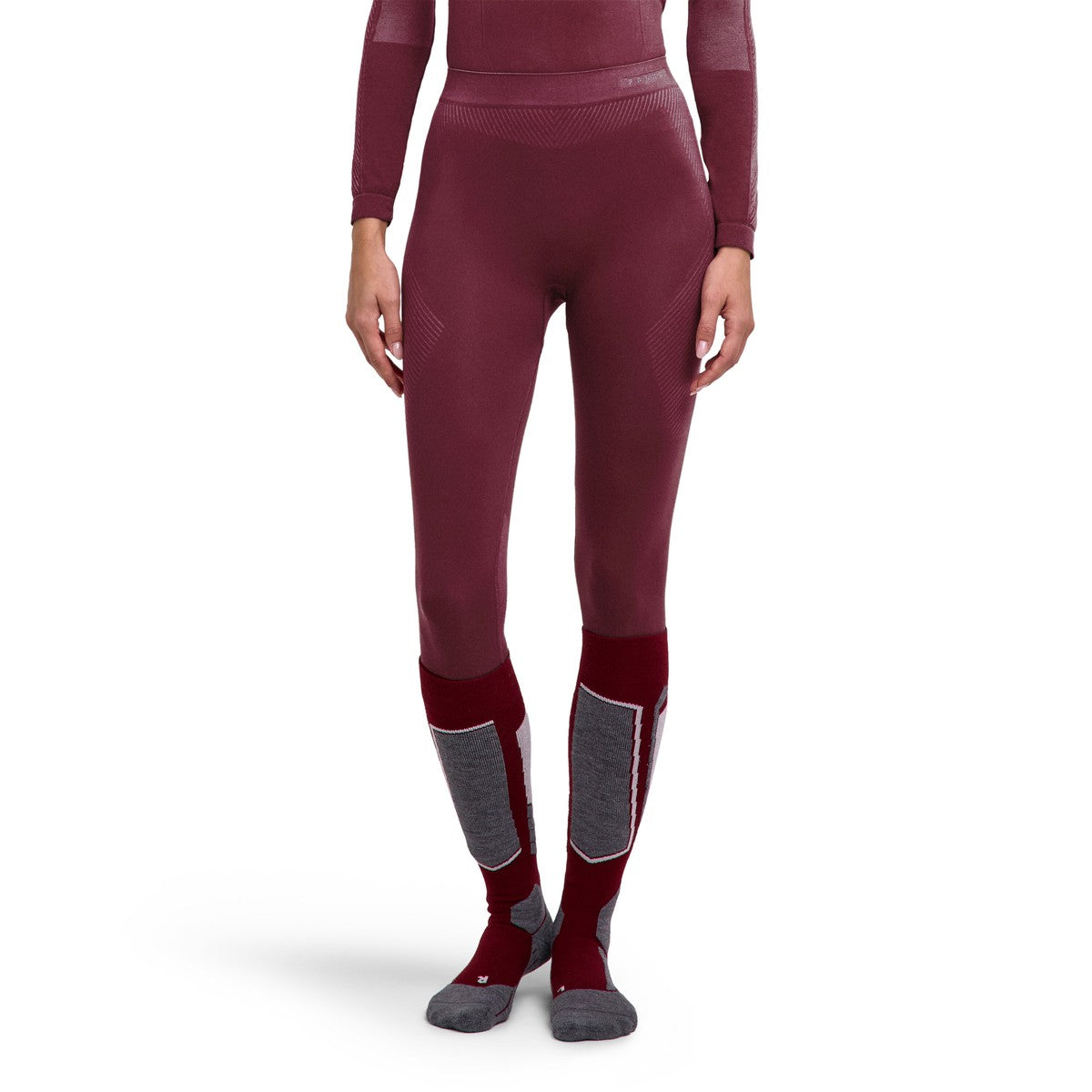 Falke Warm Long Tights skiundertøj, dame (Mahogany)