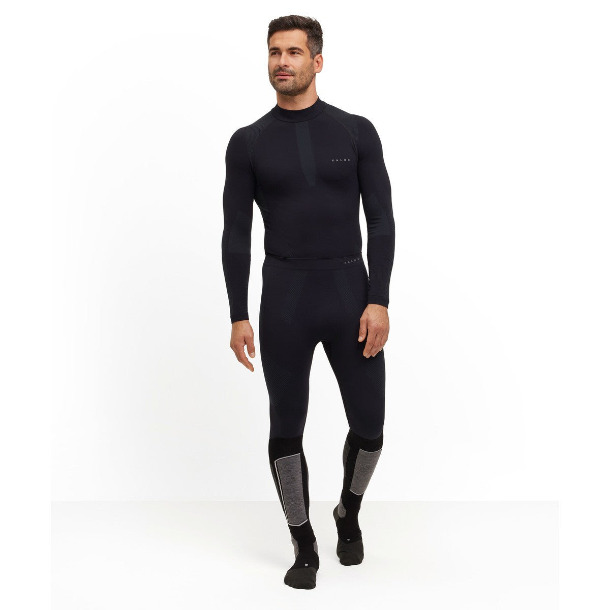 Falke Warm Long Tights lange underbukser, herre (Black)