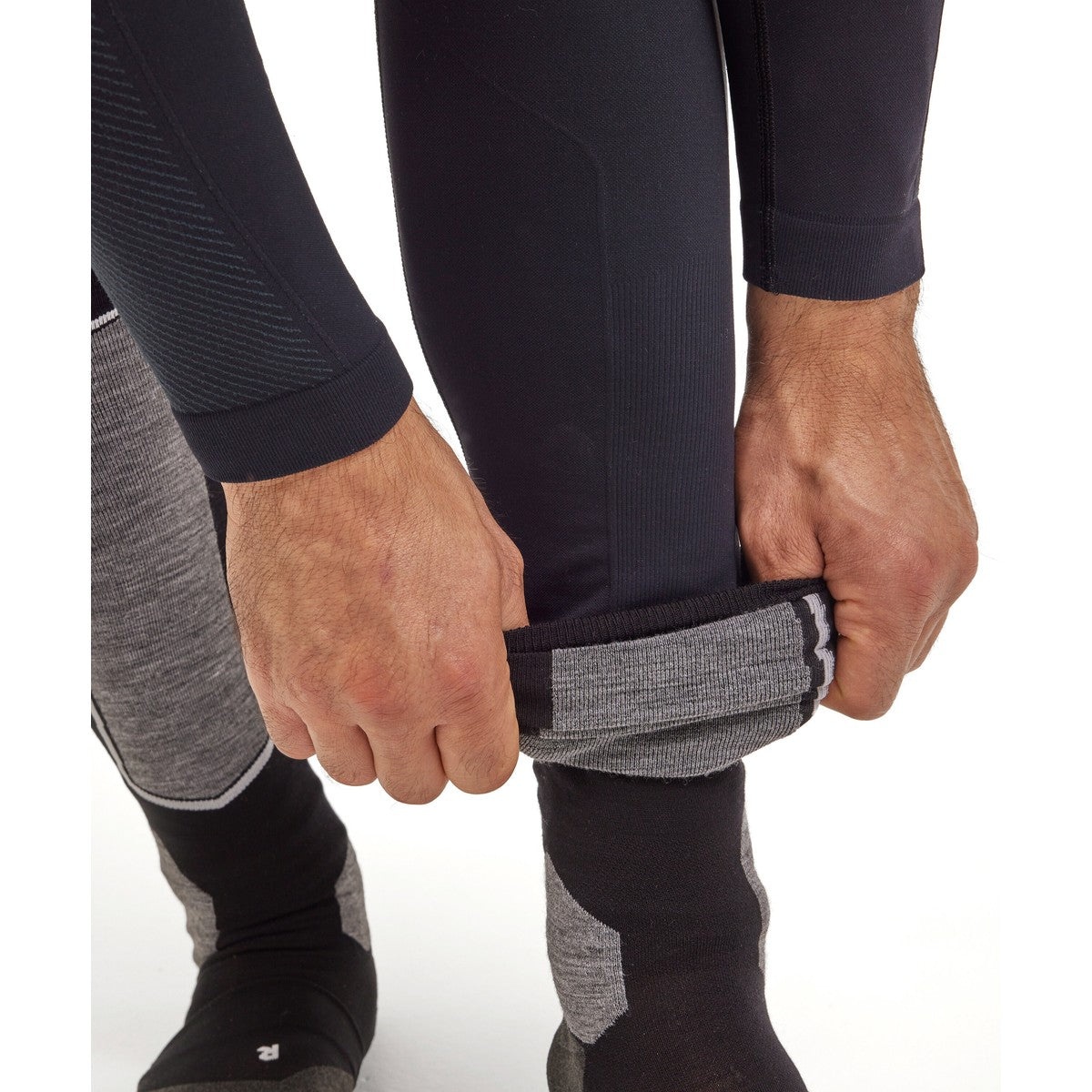 Falke Warm Long Tights lange underbukser, herre (Black)
