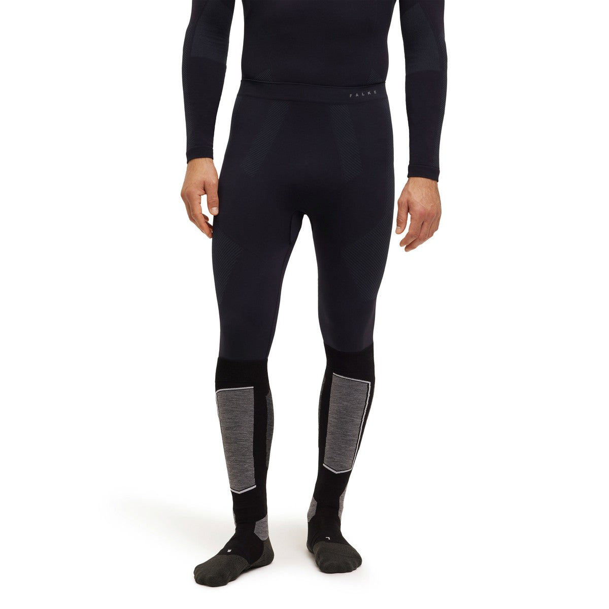Falke Warm Long Tights lange underbukser, herre (Black)