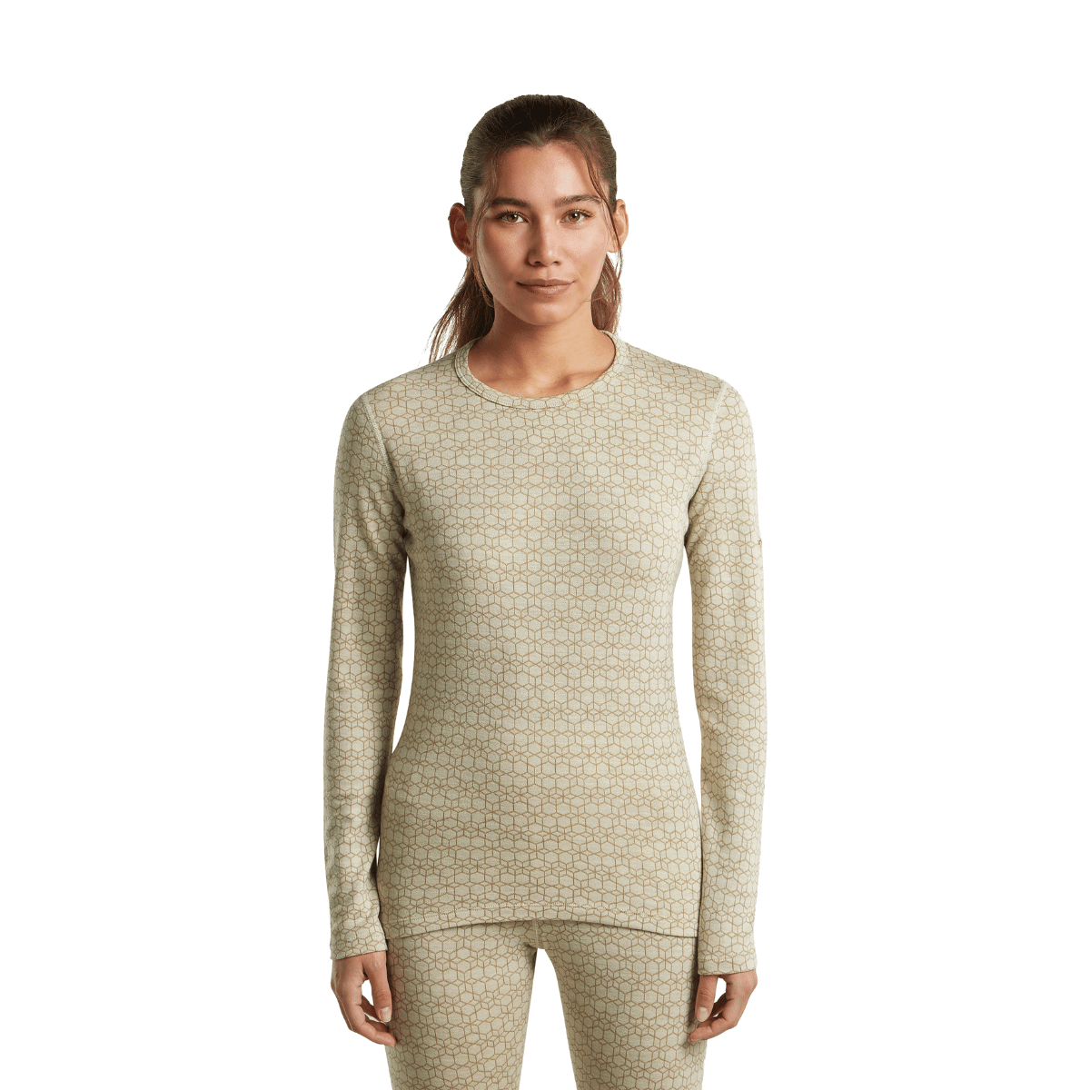 Icebreaker 260 Tech Vertex LS Crewe merinotrøje, dame (Undyed Cumin J)