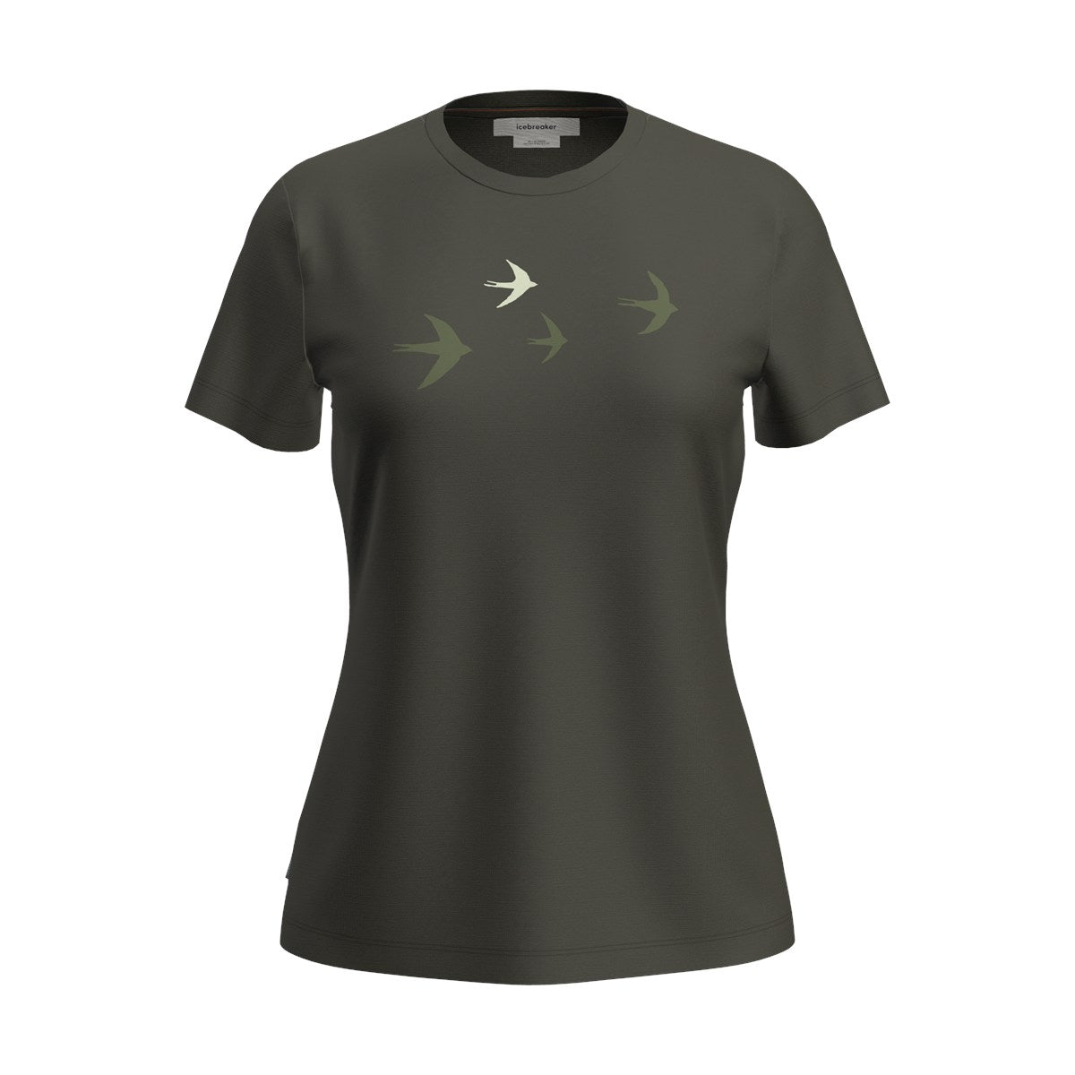 Icebreaker 150 Tech Lite Bird Transit t-shirt, dame (Loden)