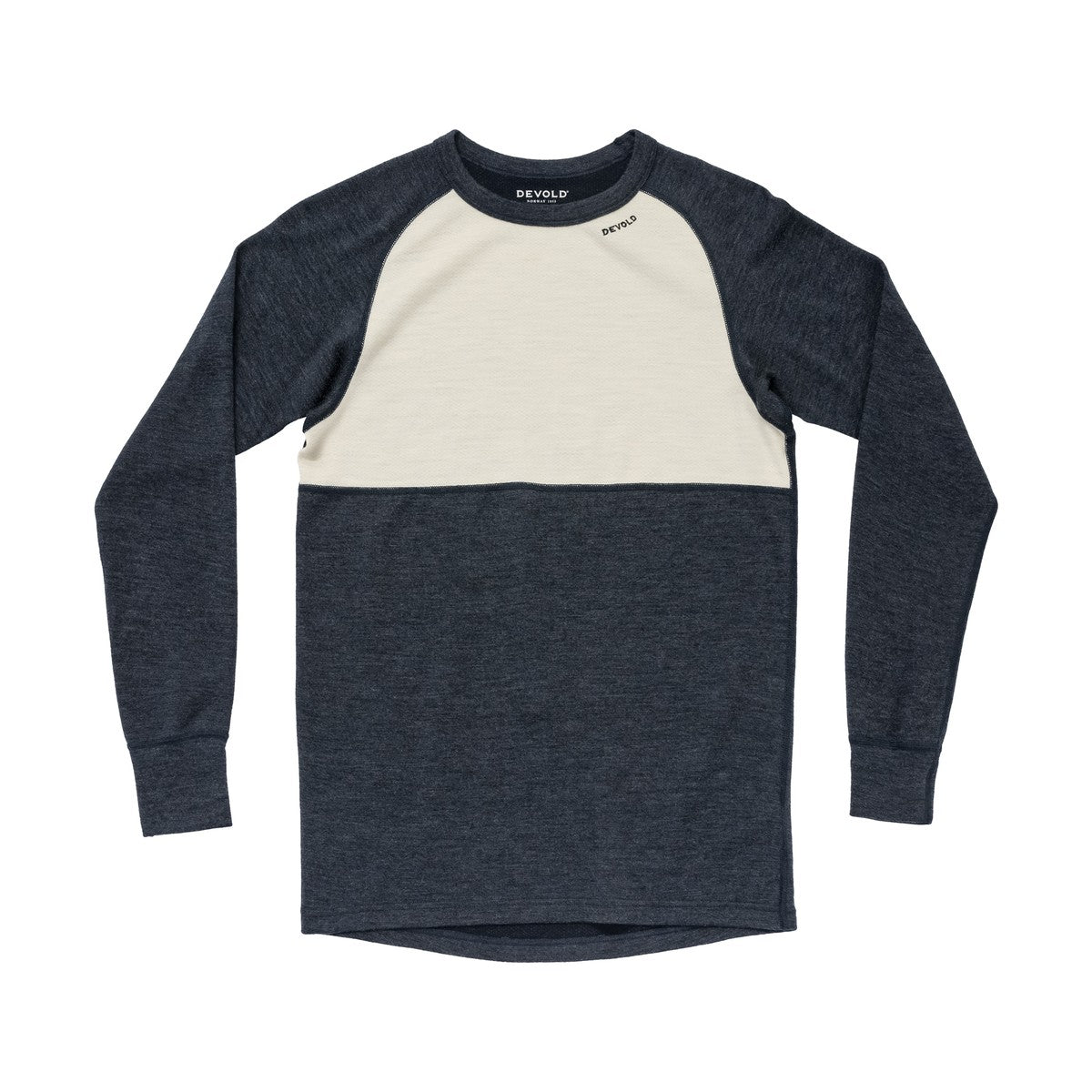 Devold Exp. Silk Crew uldundertrøje, herre (Ink/Offwhite)