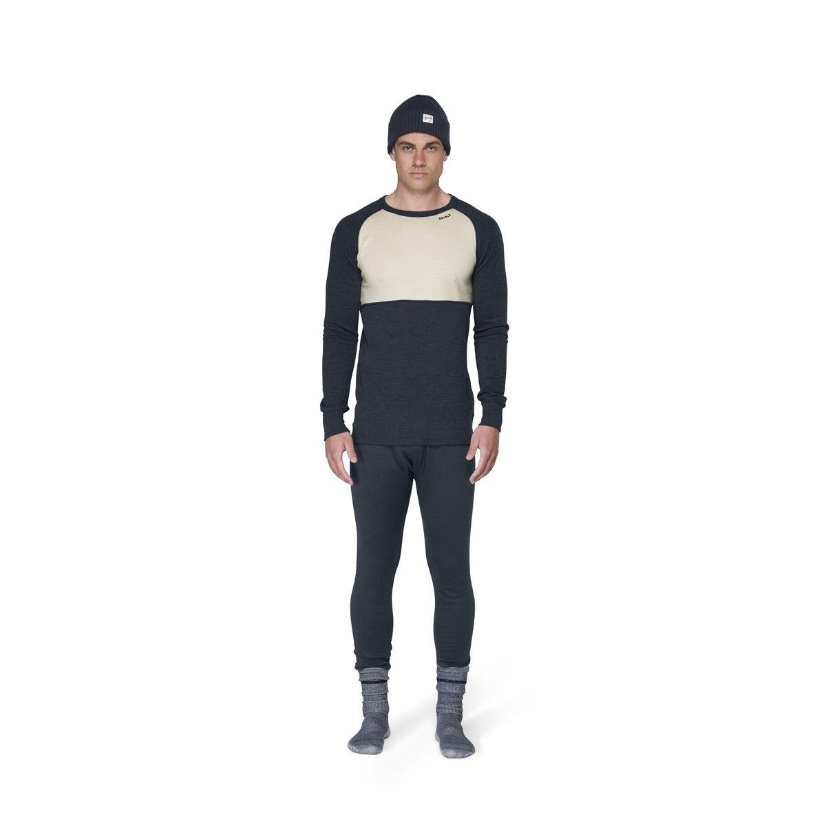 Devold Exp. Silk Crew uldundertrøje, herre (Ink/Offwhite)