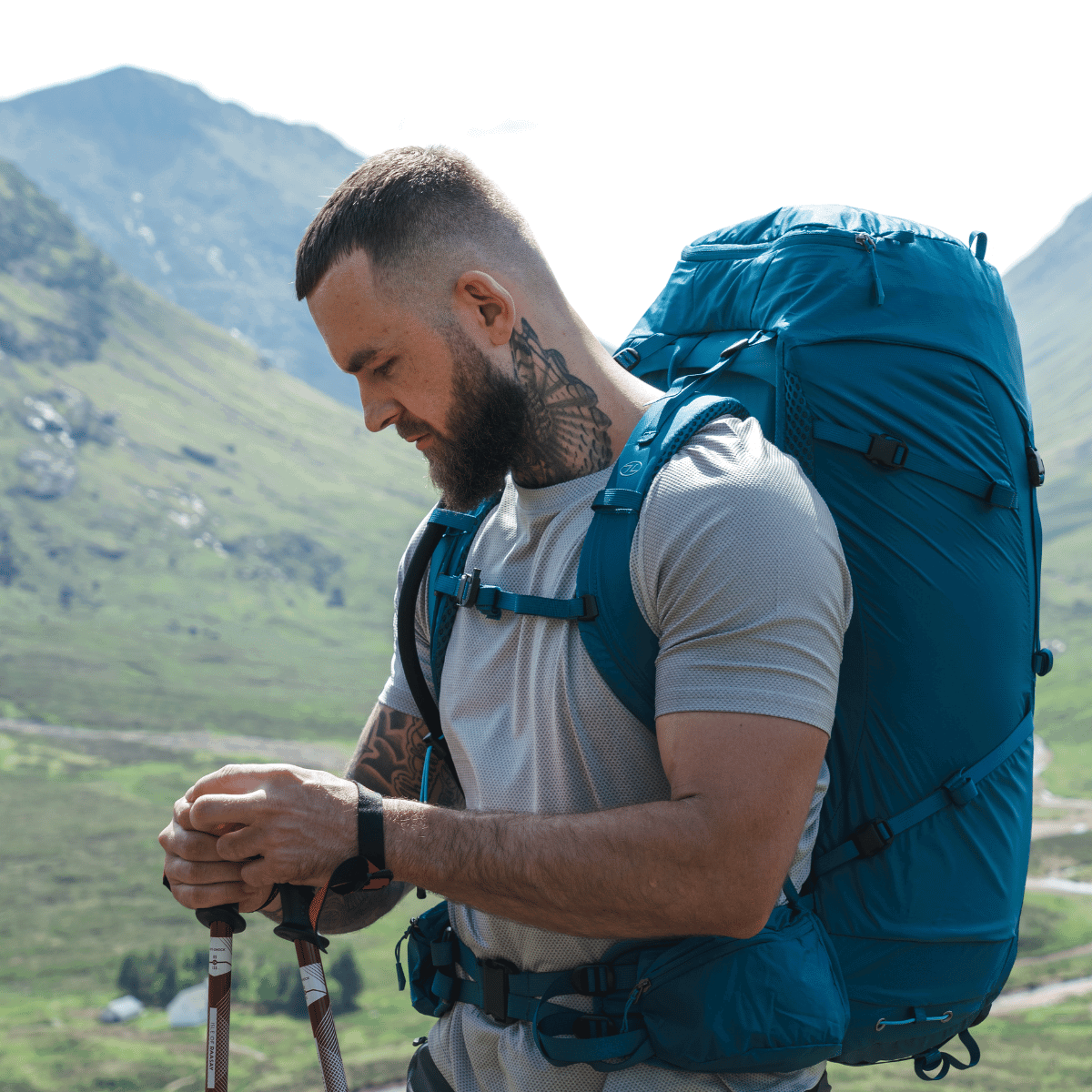 Highlander Ben Nevis rygsæk 65 L, herre (Petrol)