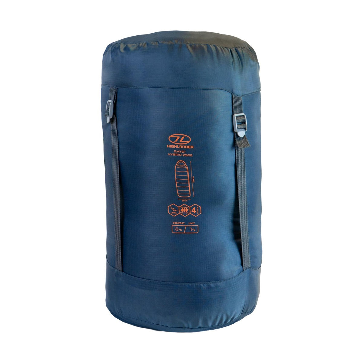Highlander Rayet Hybrid 250 sovepose, 220 x 80 x 60 cm (Deep Blue)