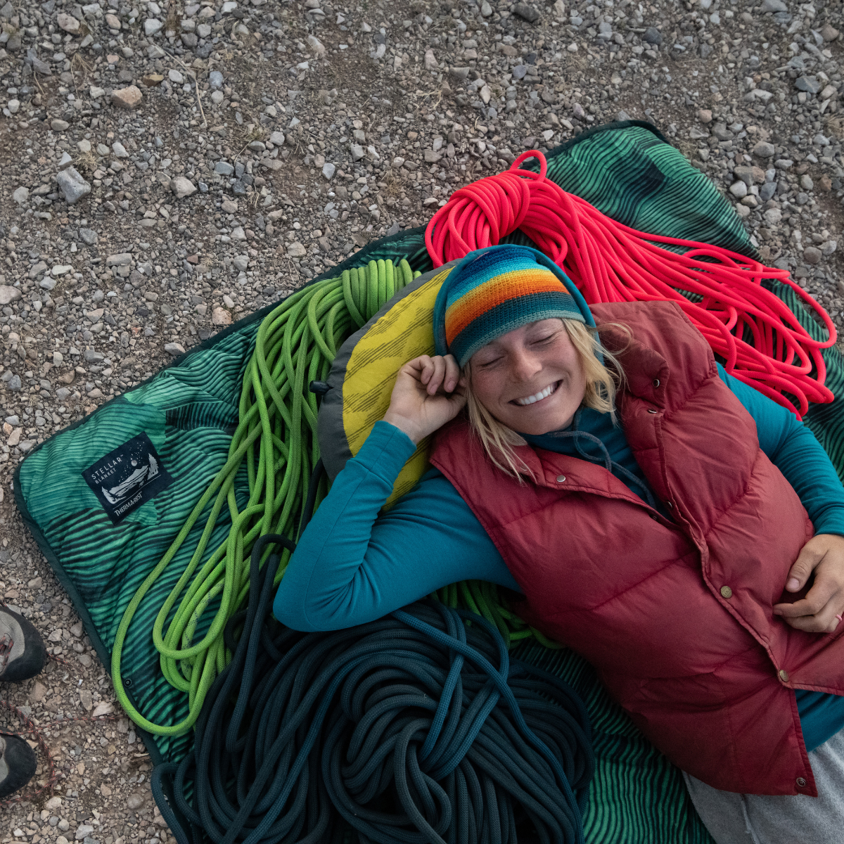 Therm-a-Rest Stellar Blanket (Green Wave Print)