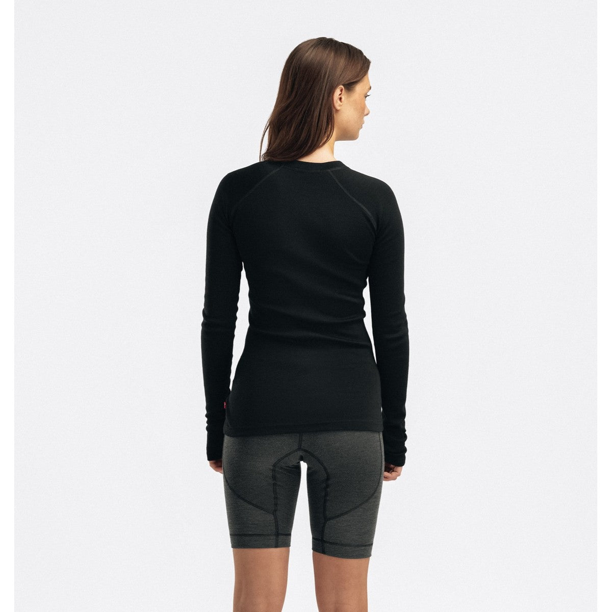Aclima WarmWool Crewneck uldundertrøje, dame (Jet Black)