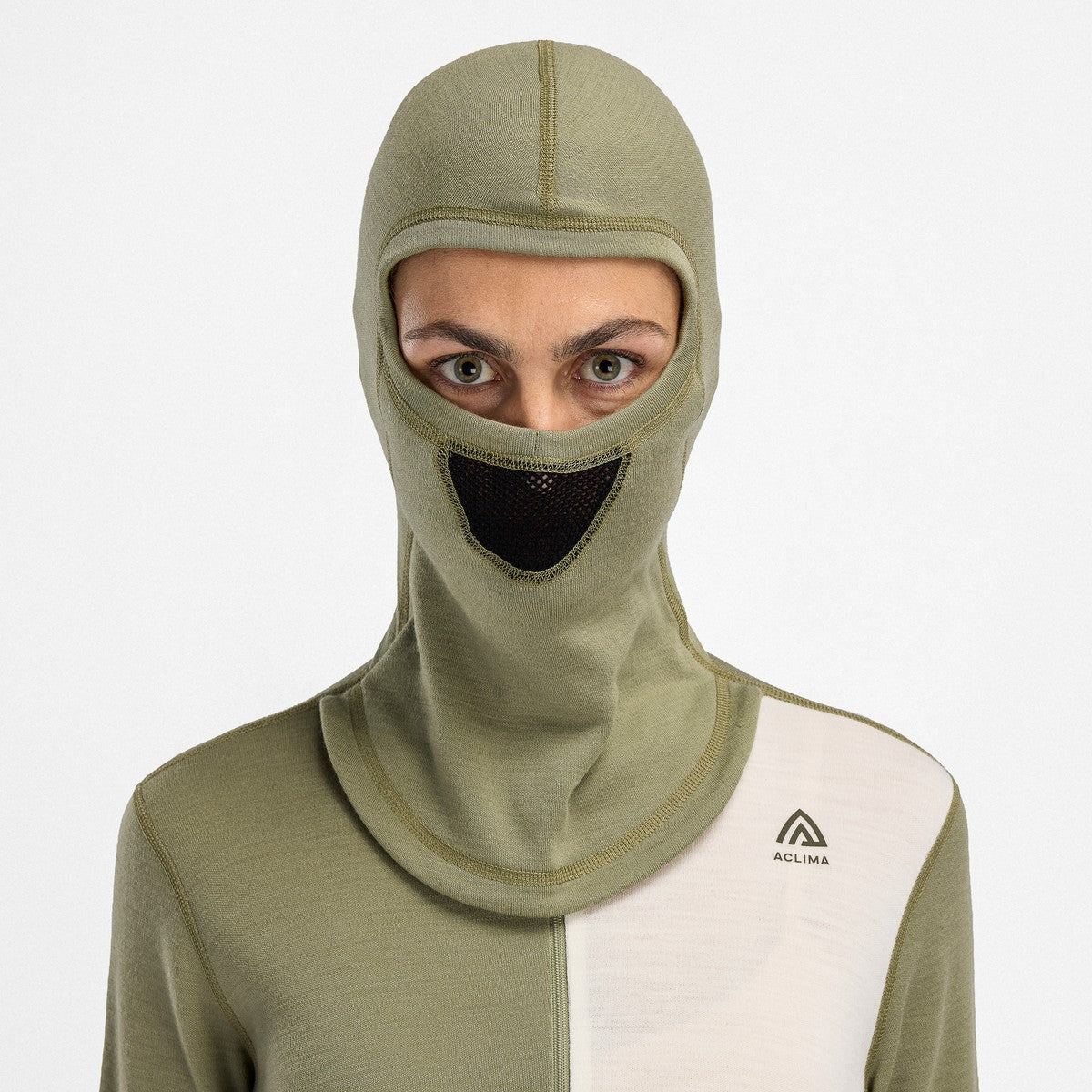 Aclima WarmWool Hoodsweater w/Zip uldtrøje, dame (Aloe / Nature)