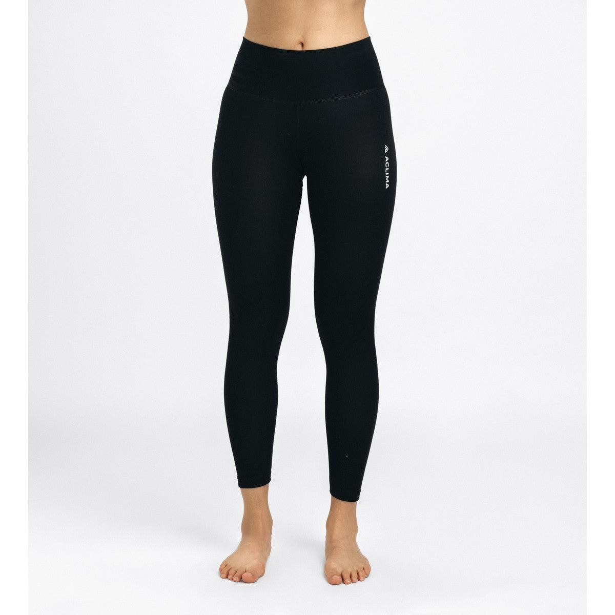 Aclima WarmWool Longs High Waist, uldunderbukser, dame (Jet Black)