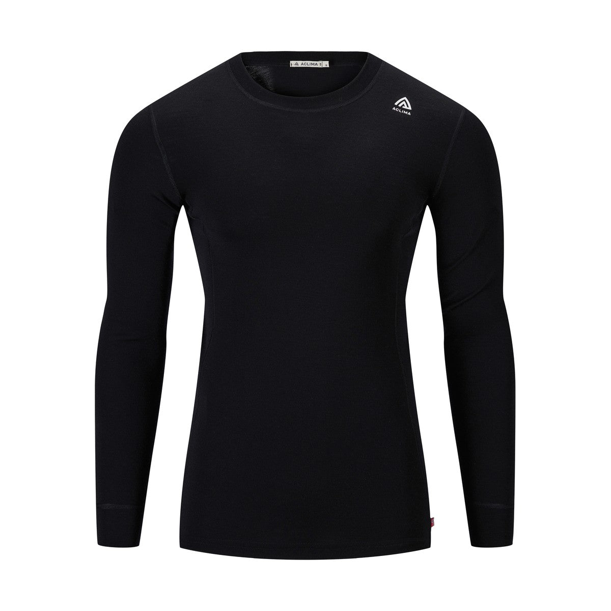 Aclima WarmWool Crewneck uldundertrøje, herre (Jet Black)