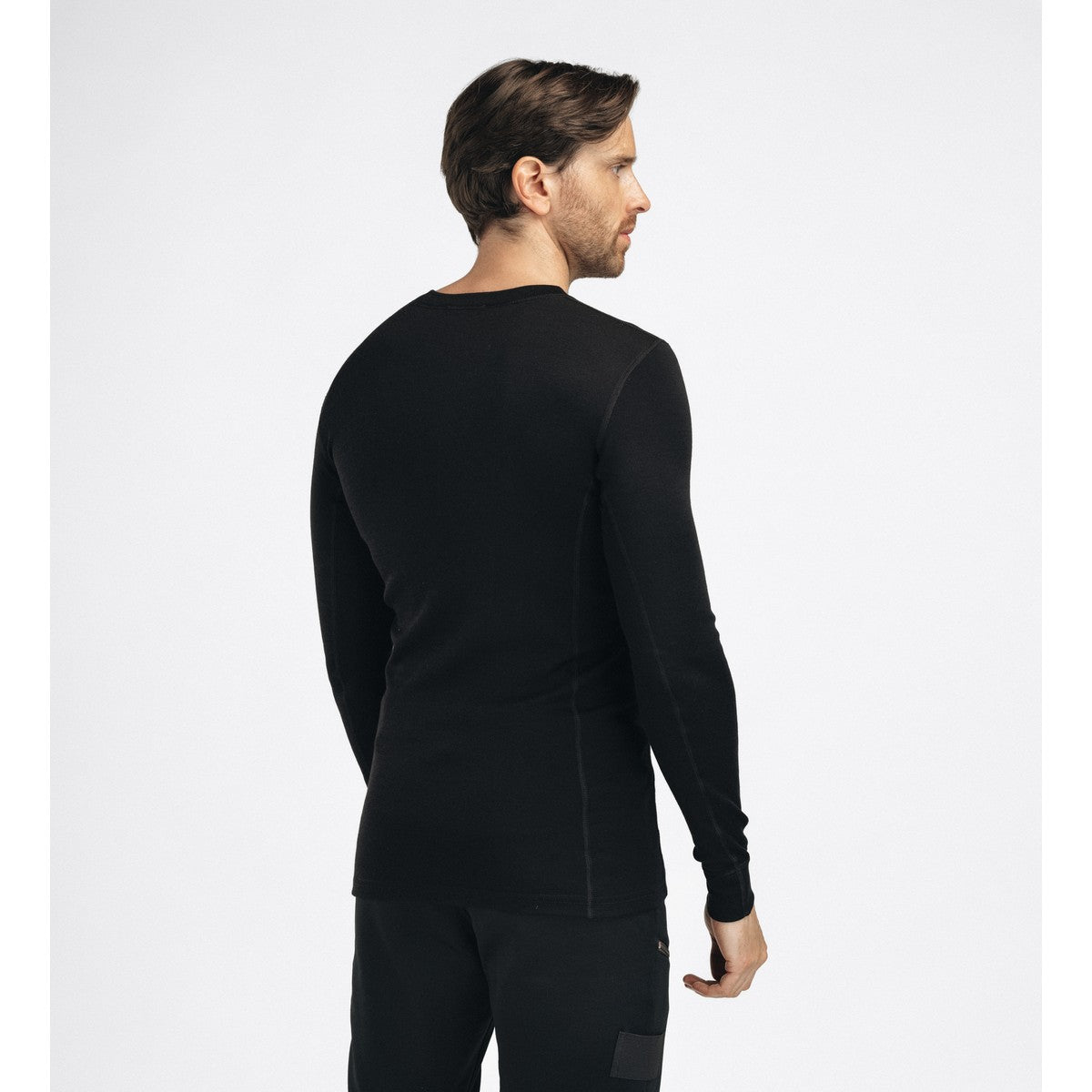 Aclima WarmWool Crewneck uldundertrøje, herre (Jet Black)